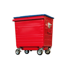 1100L-6-5 Galvanized Metal Outdoor Waste Bins