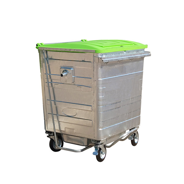 1100L66 Galvanized Black Steel Outdoor Garbage Can Buy 1100l hot